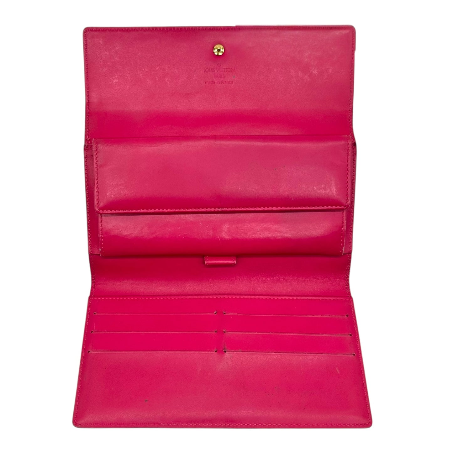 Louis Vuitton Hot Pink Vernis Monogram Long Wallet - Outfit Repeater