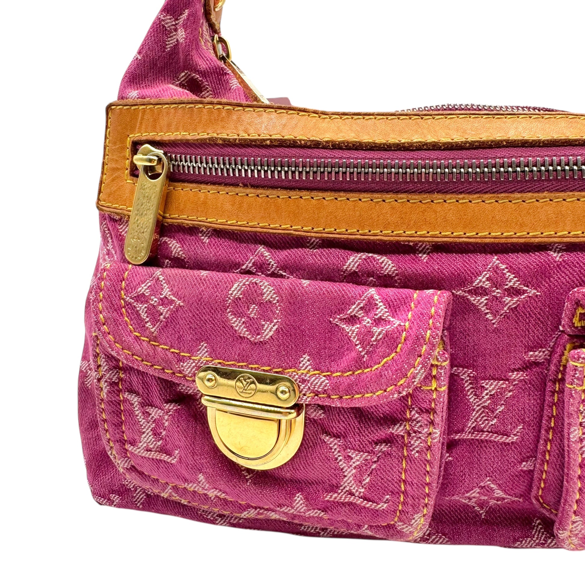 Louis Vuitton Pink Denim Monogram Baggy PM Shoulder Bag - Outfit Repeater