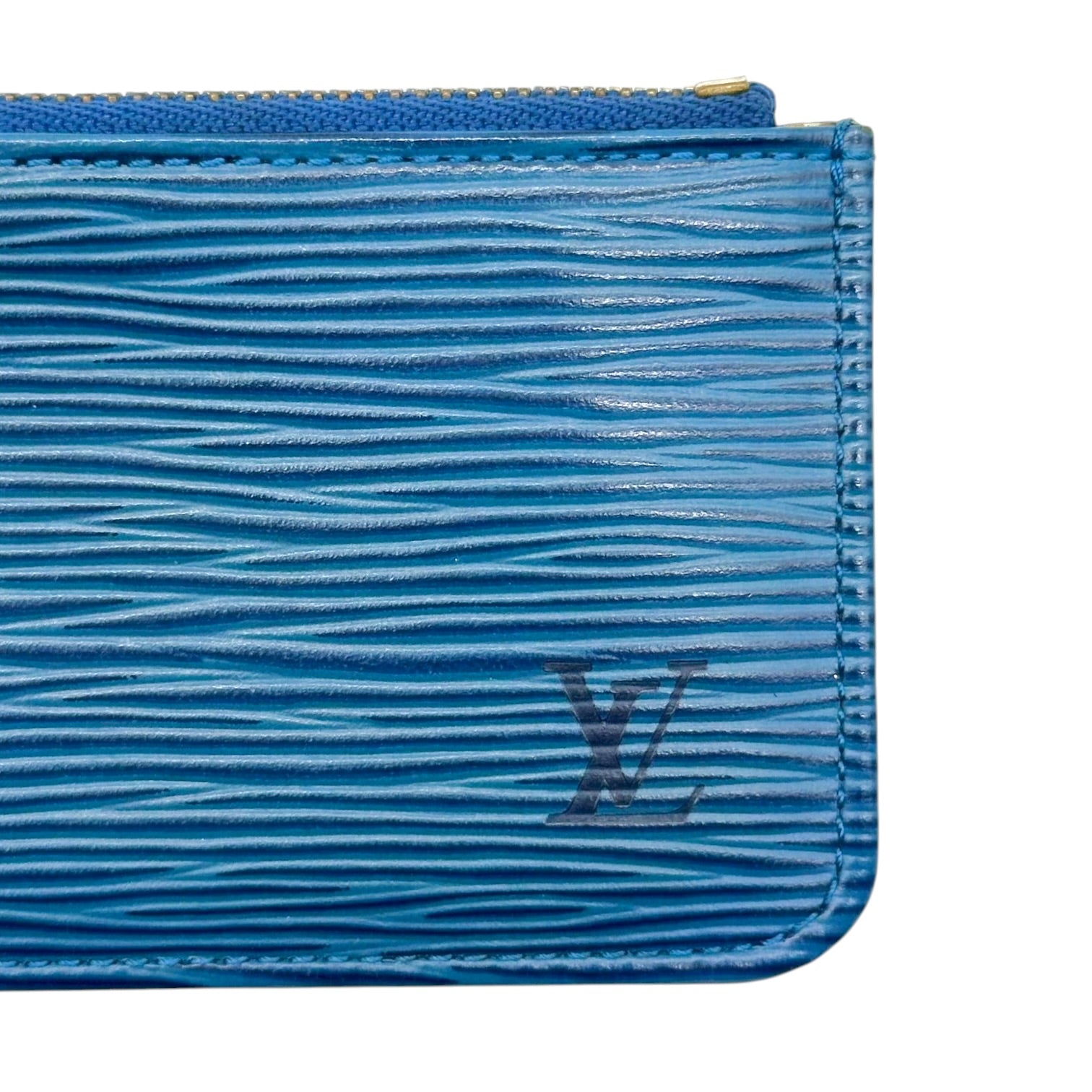 Louis Vuitton Blue Epi Leather Zip Key Pouch