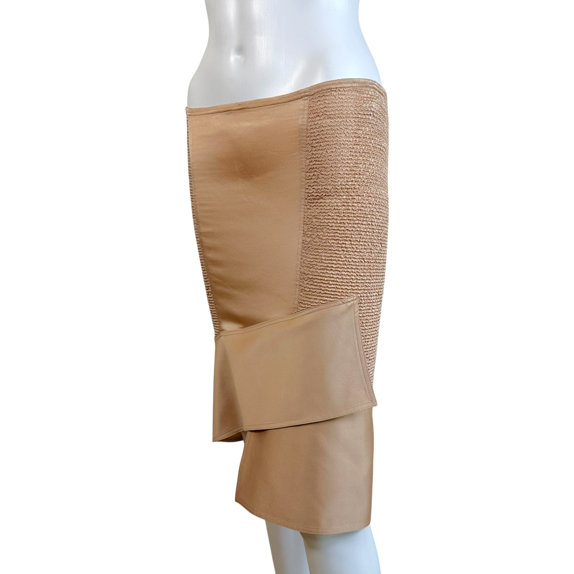 Gucci Silk Midi Skirt Pale Pink 2003