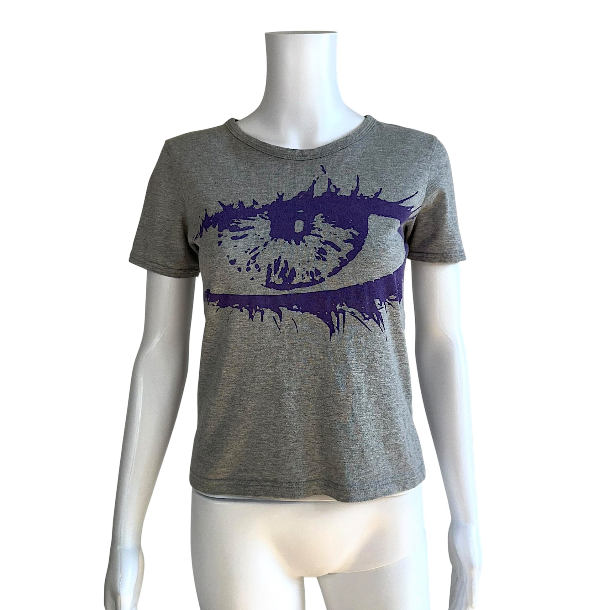 Issey Miyake Gray Purple Eye Graphic T-Shirt