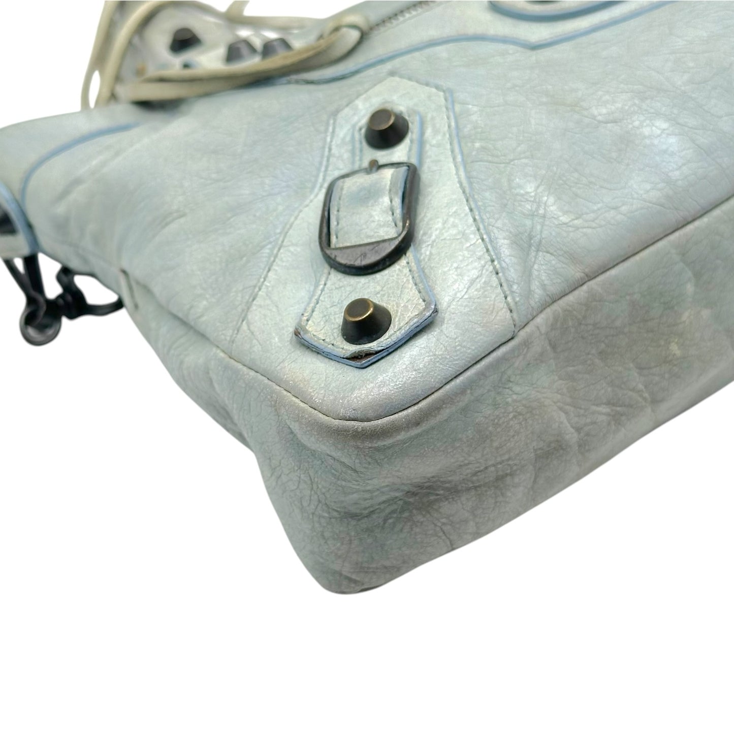 Balenciaga Light Blue First City 2-Way Bag