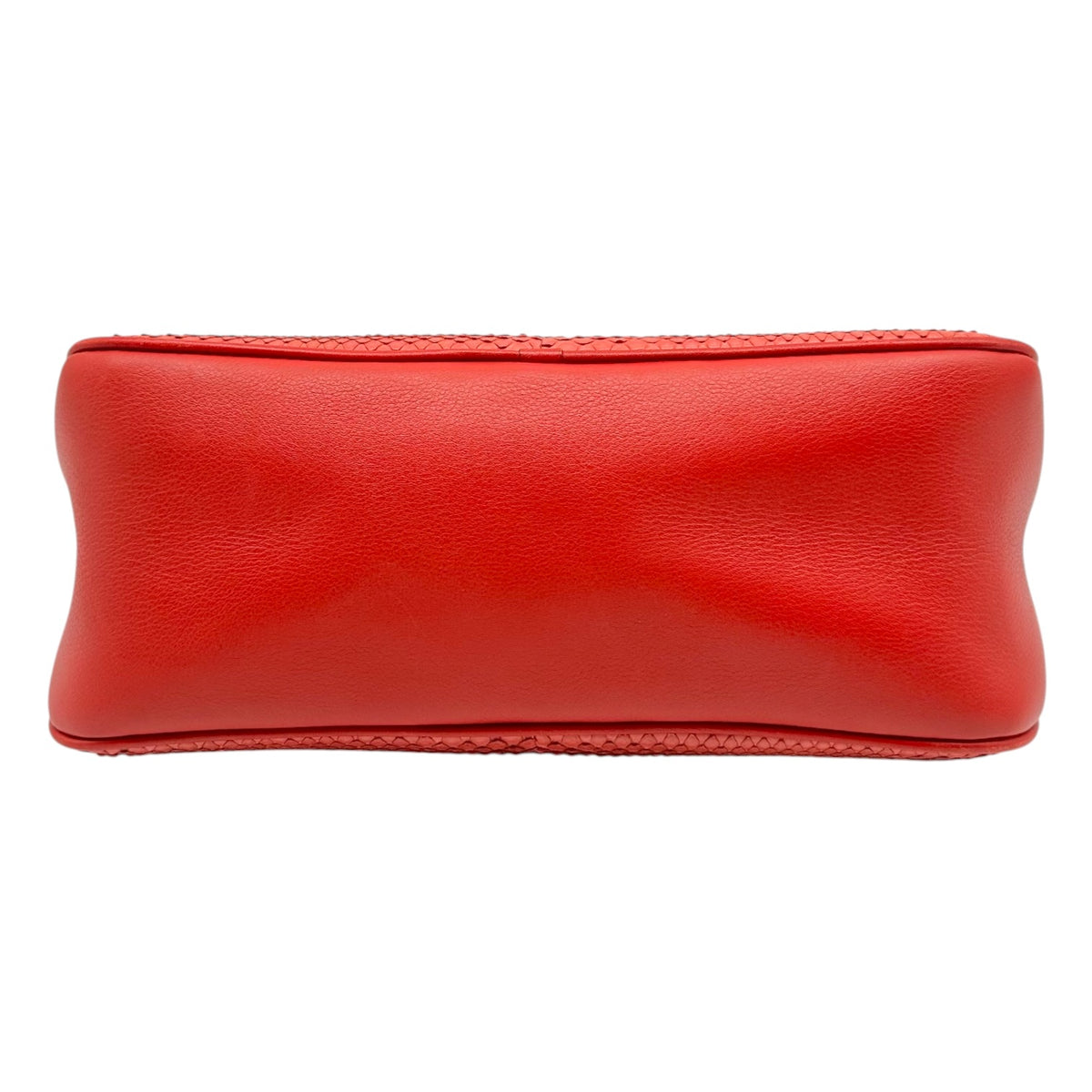 Salvatore Ferragamo Red Python Leather Pochette Bag