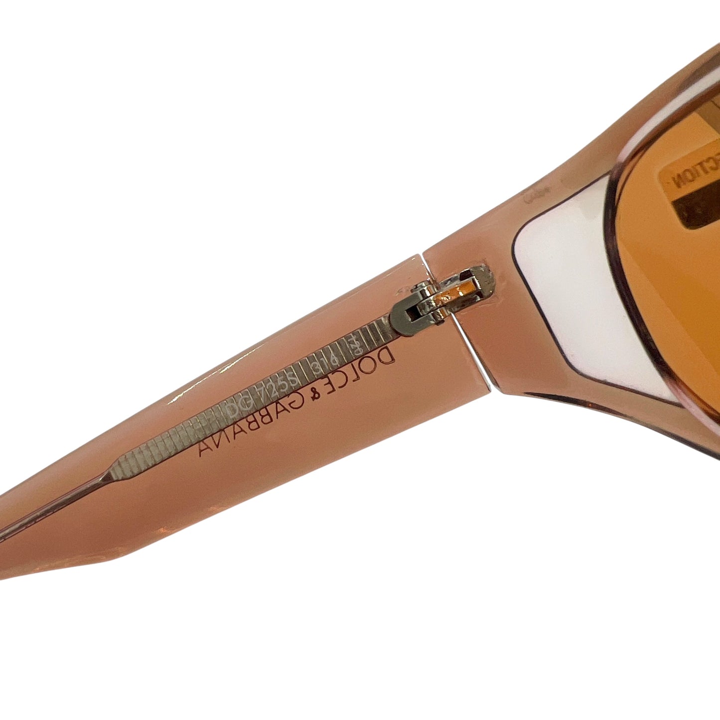Dolce & Gabbana DG725S Orange & Clear Oval Sunglasses
