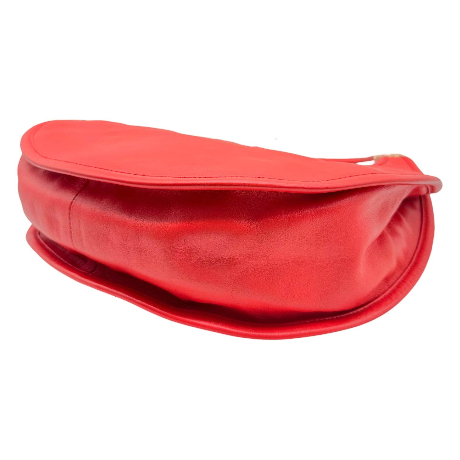 Christian Dior Bright Orange Leather Hobo Bag