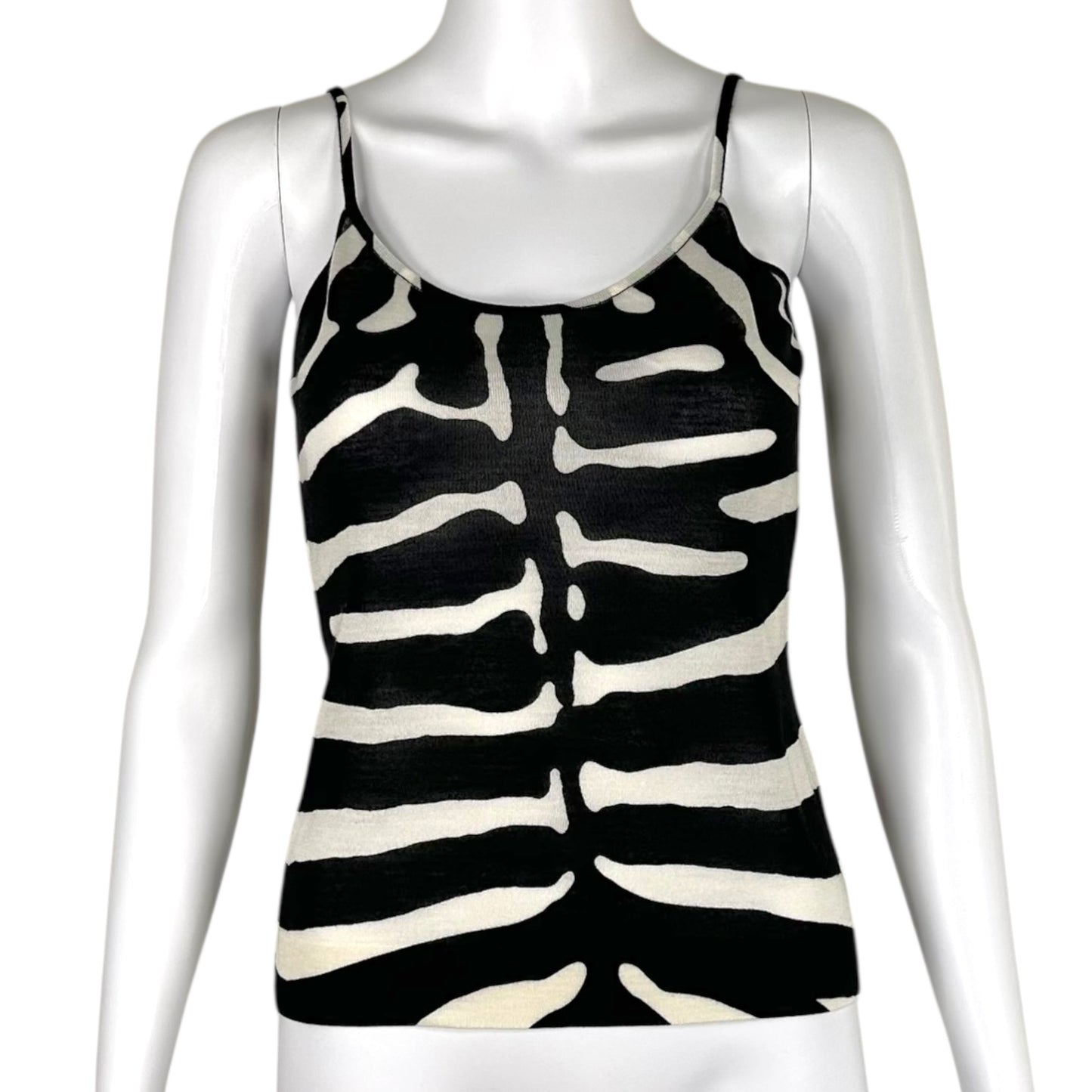 Christian Dior S/S 2008 Silk & Wool Zebra Print Knit Cami