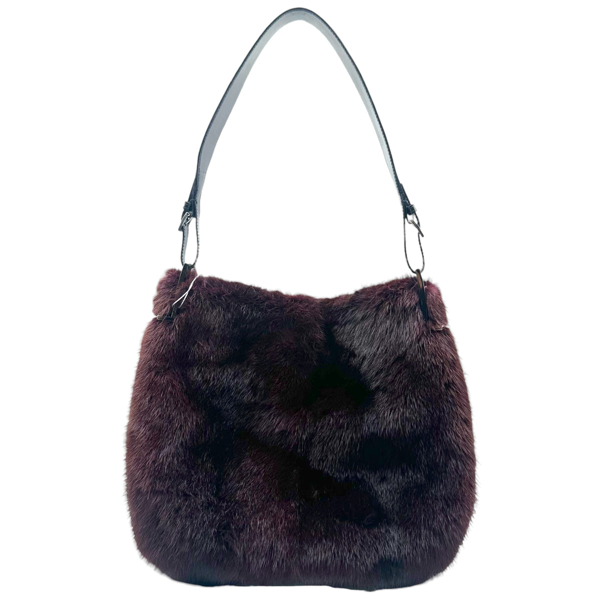 Gucci Hobo Bag Burgundy Mink Fur Shoulder