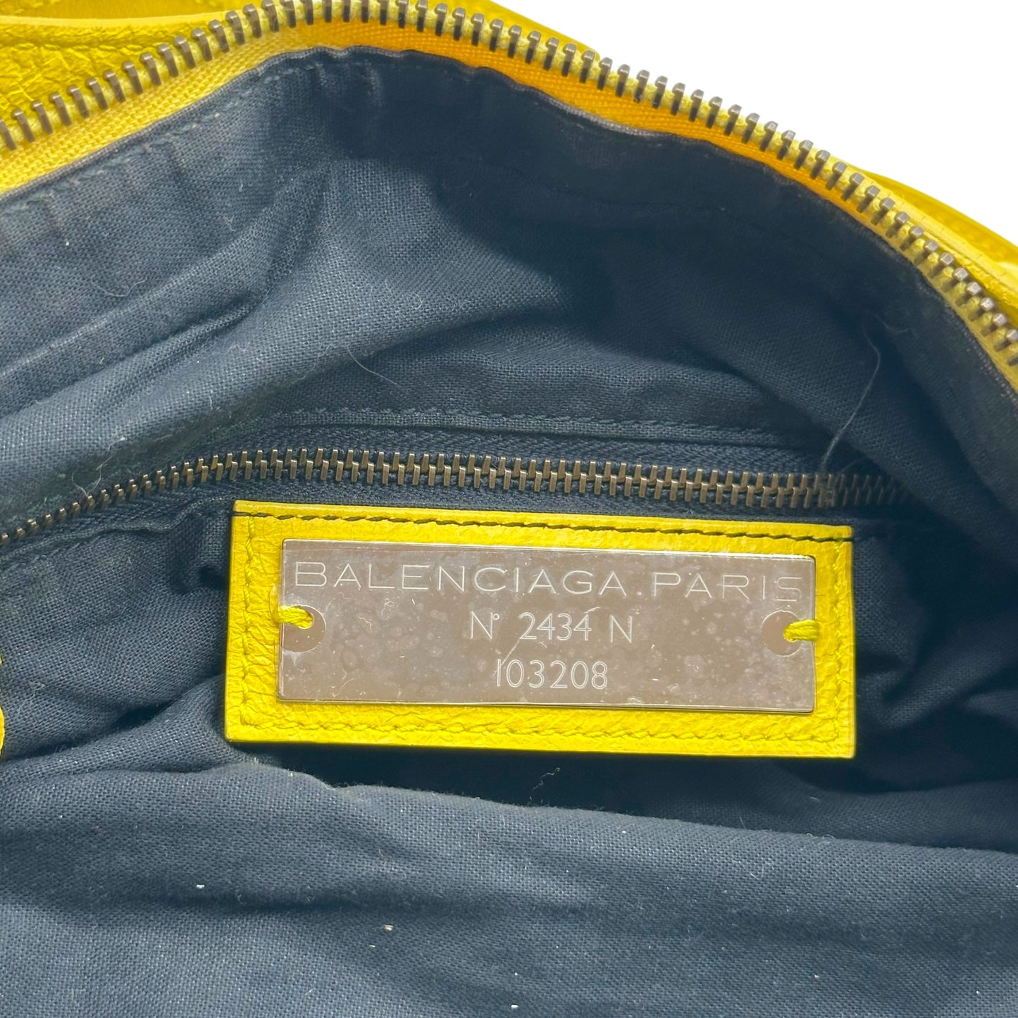 Balenciaga Yellow Leather First City Bag