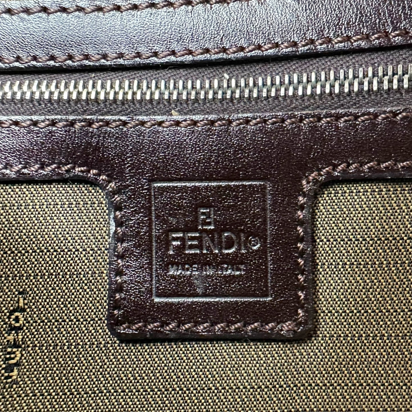 Fendi Brown Zucca Monogram Baguette Bag - Outfit Repeater