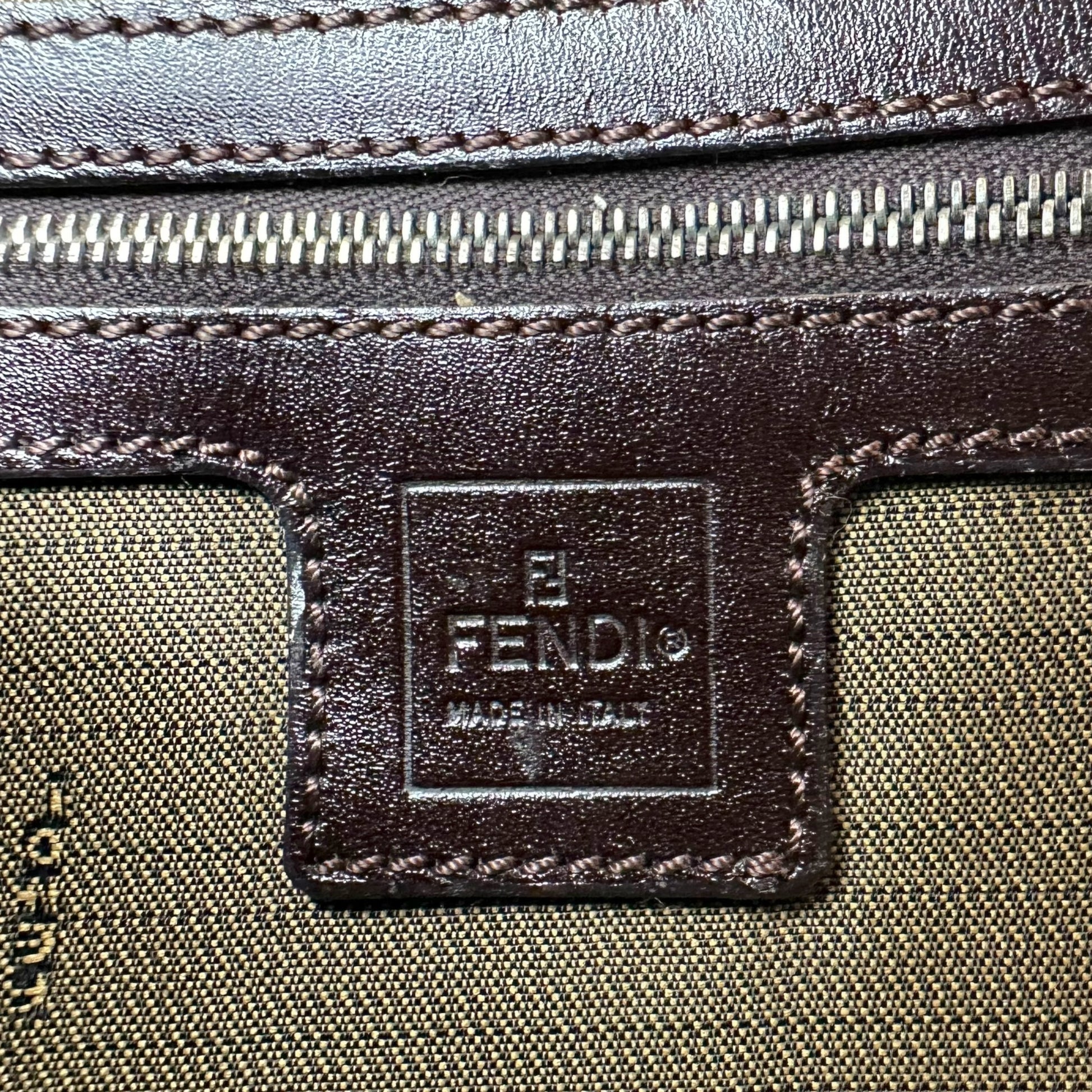 Fendi Brown Zucca Monogram Baguette Bag - Outfit Repeater