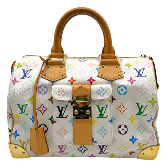 Louis Vuitton White Murakami Multicolor Speedy 30 Bag