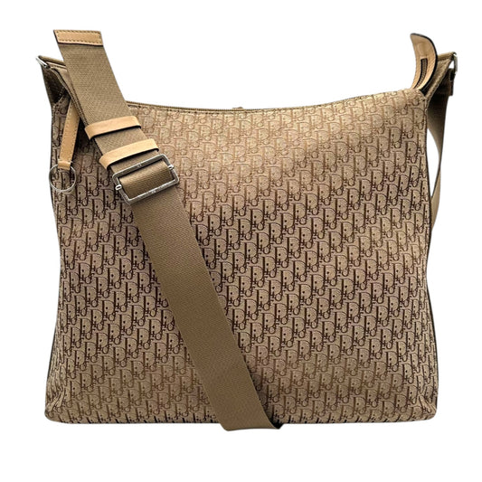 Christian Dior Tan Trotter Monogram Satchel Messenger Bag - Outfit Repeater