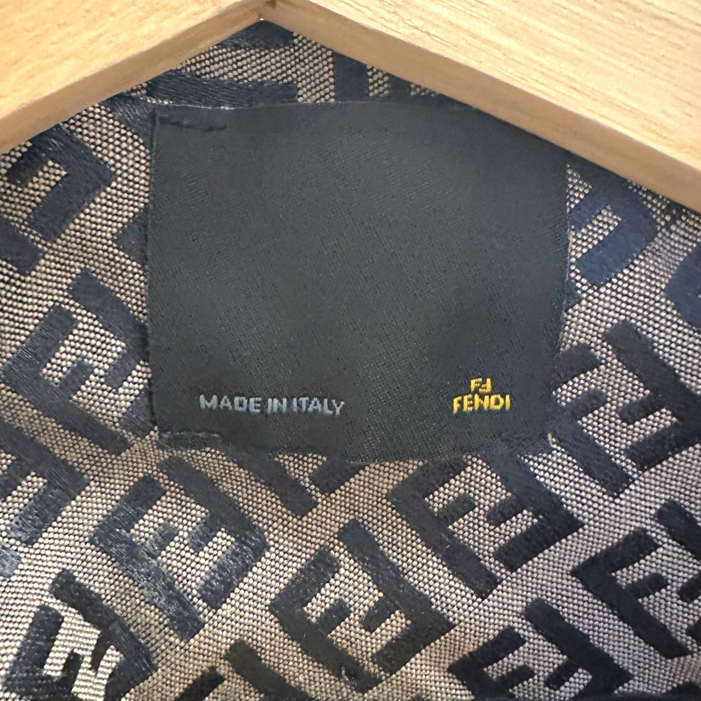 Fendi Navy Blue Zucchino Monogram Print Jacket