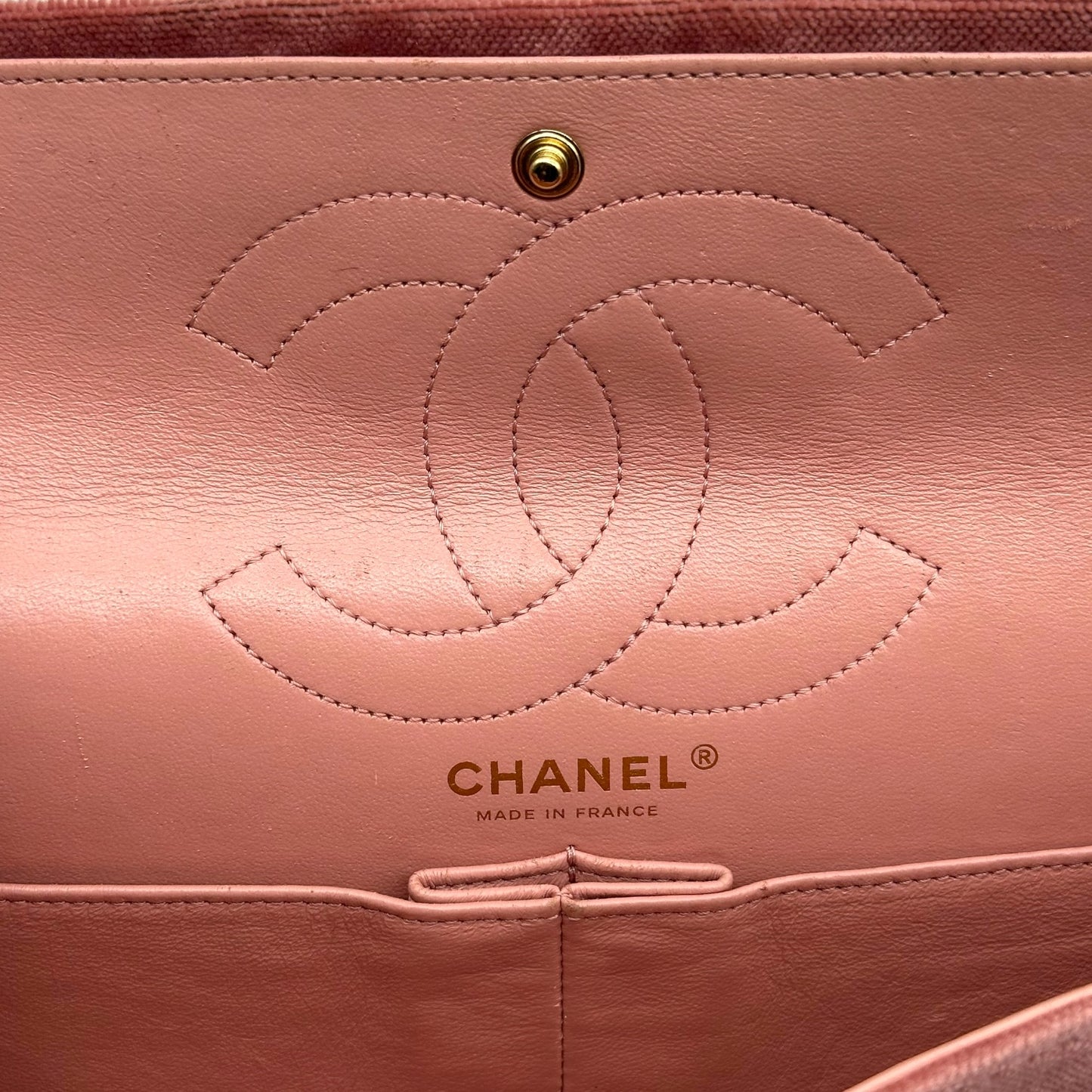 Chanel Pink Velvet Reissue 2.55 Medium Double Flap Bag 2017-18