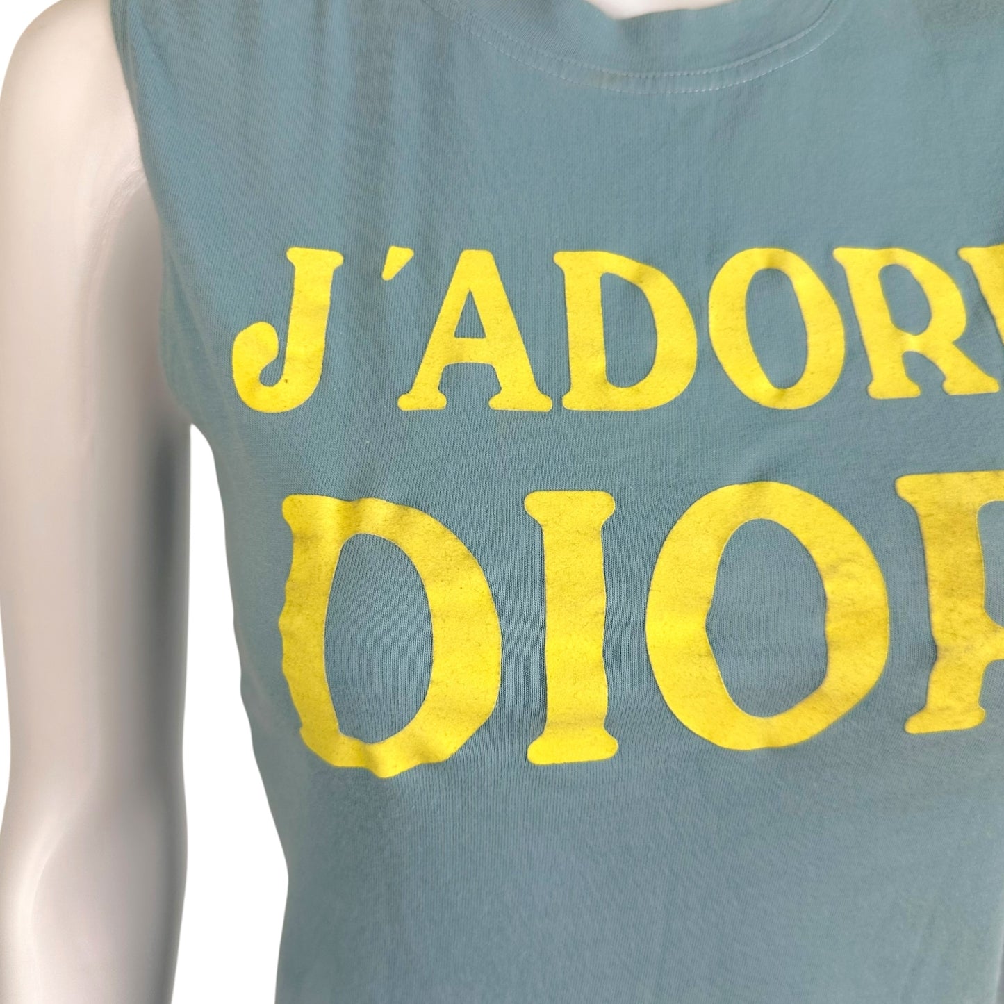 Christian Dior Light Blue Yellow Tank Top
