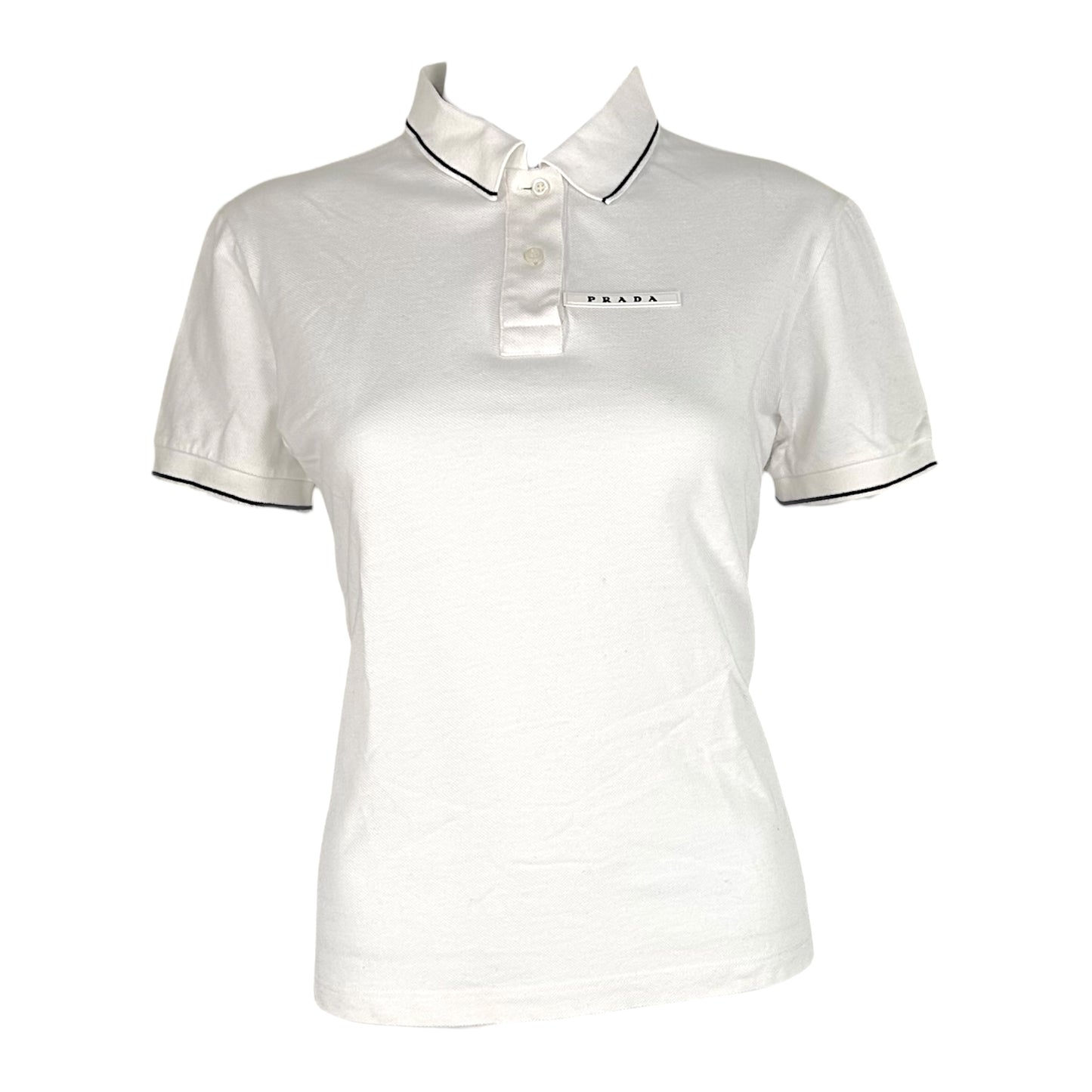 Prada 2019 White Logo Polo