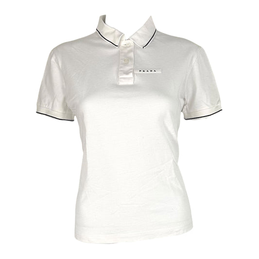 Prada 2019 White Logo Polo