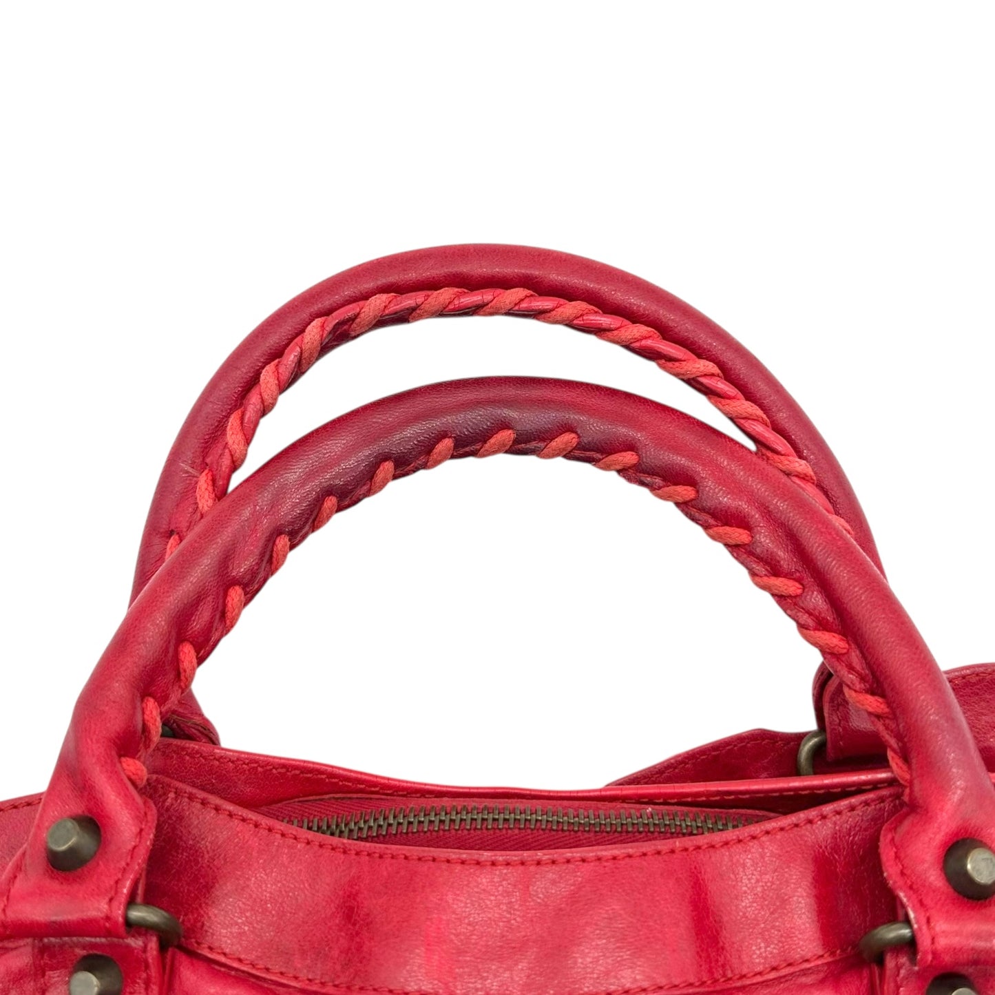 Balenciaga Red Leather First City Bag - Outfit Repeater