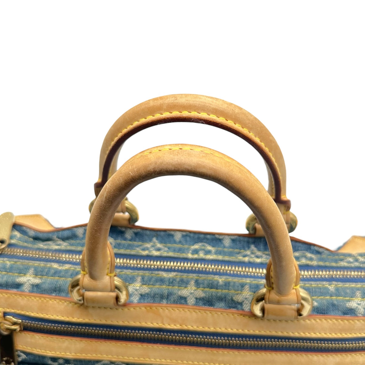 Louis Vuitton Blue Denim Monogram Speedy Handbag