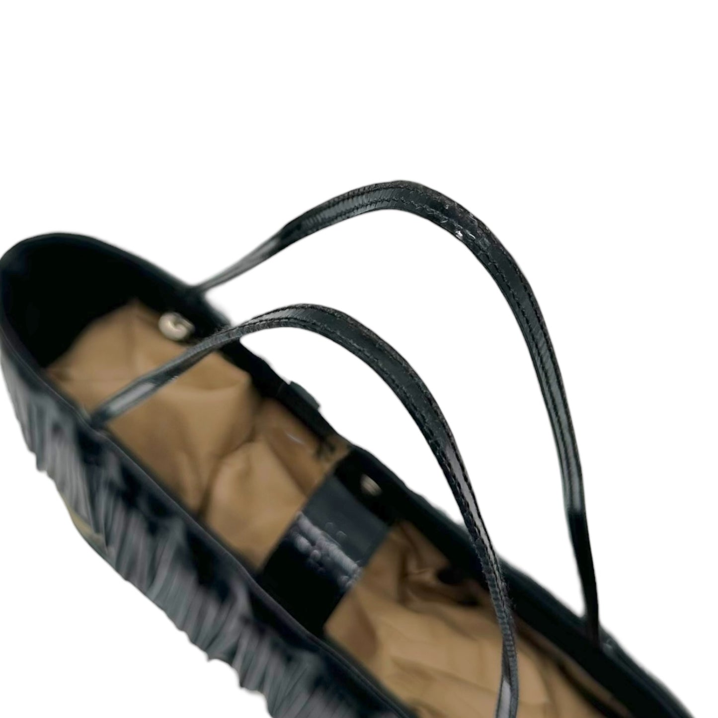 Chanel Printed Chocolate Bar Fringe East-West Handbag