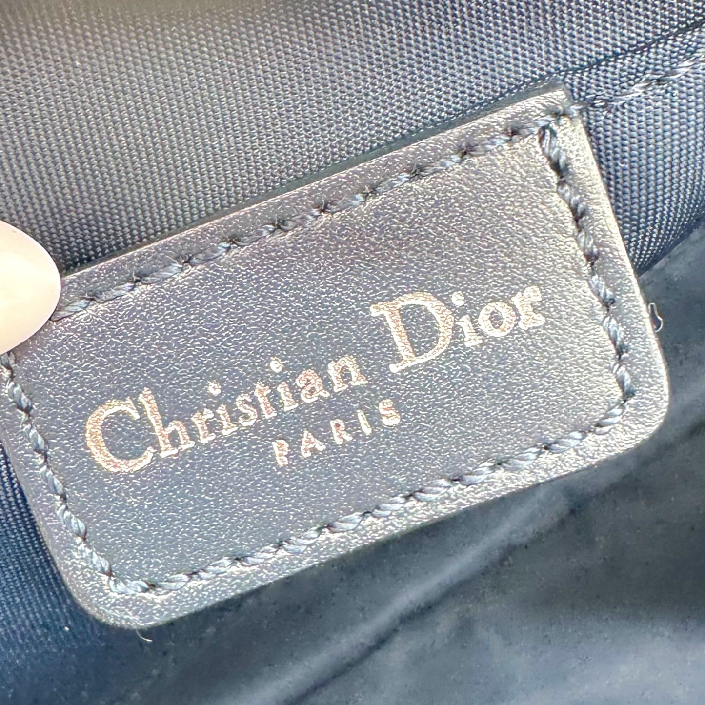 Christian Dior Navy Blue Trotter Monogram Shoulder Pochette Bag - Outfit Repeater