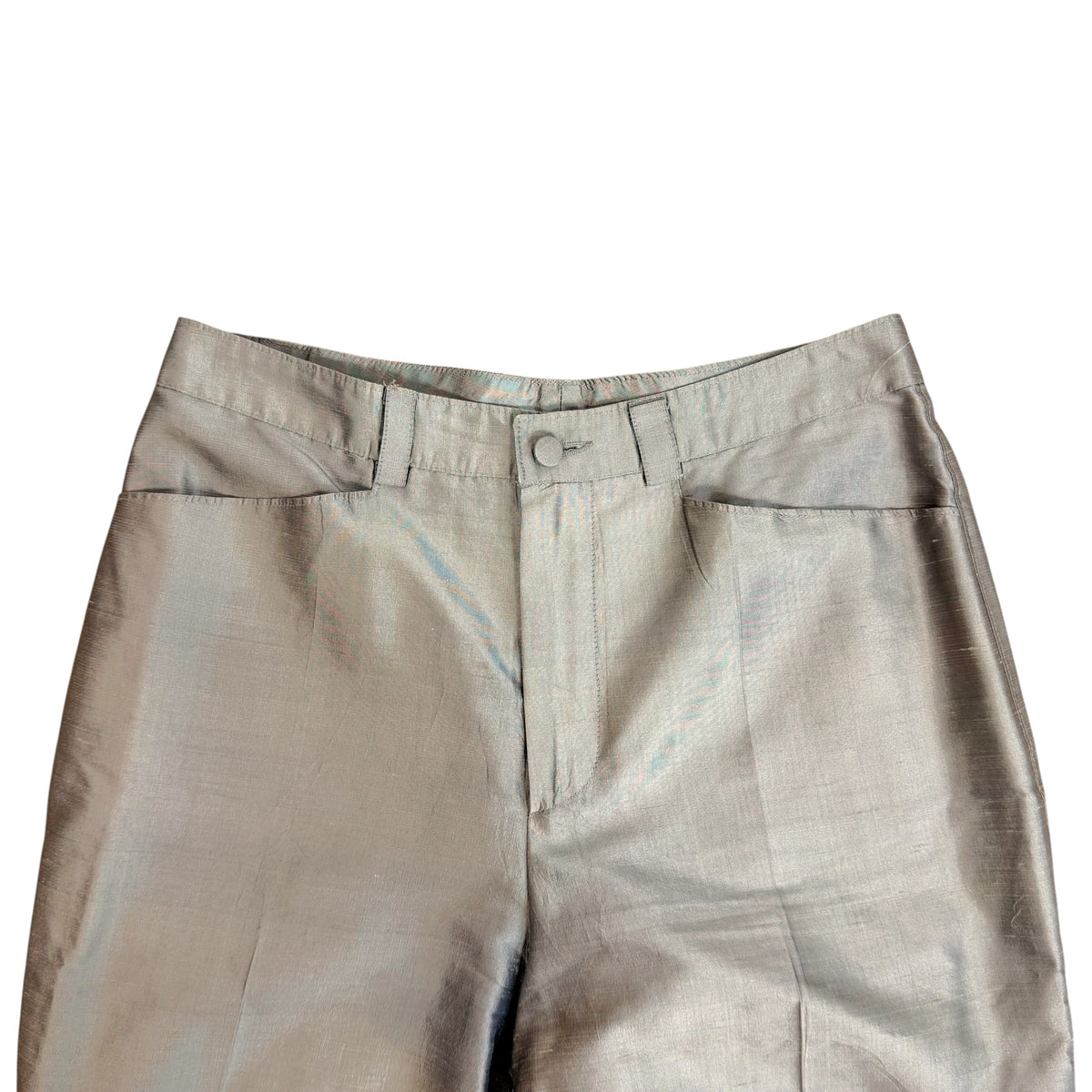 Jean Paul Gaultier Silk Mother of Pearl Blazer Pant Set