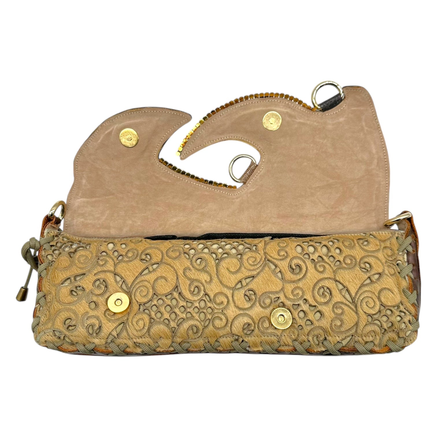 Bracher Emden Rhinestone Patchwork East West Shoulder Bag - Outfit Repeater