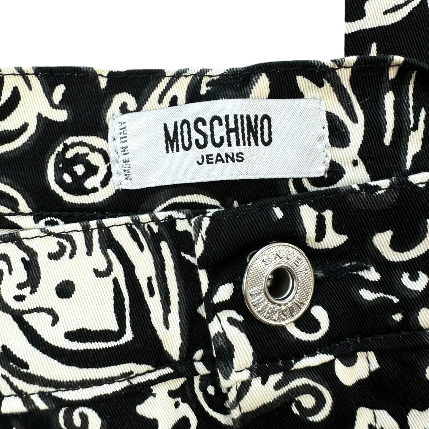 Moschino Black Pattern Pants