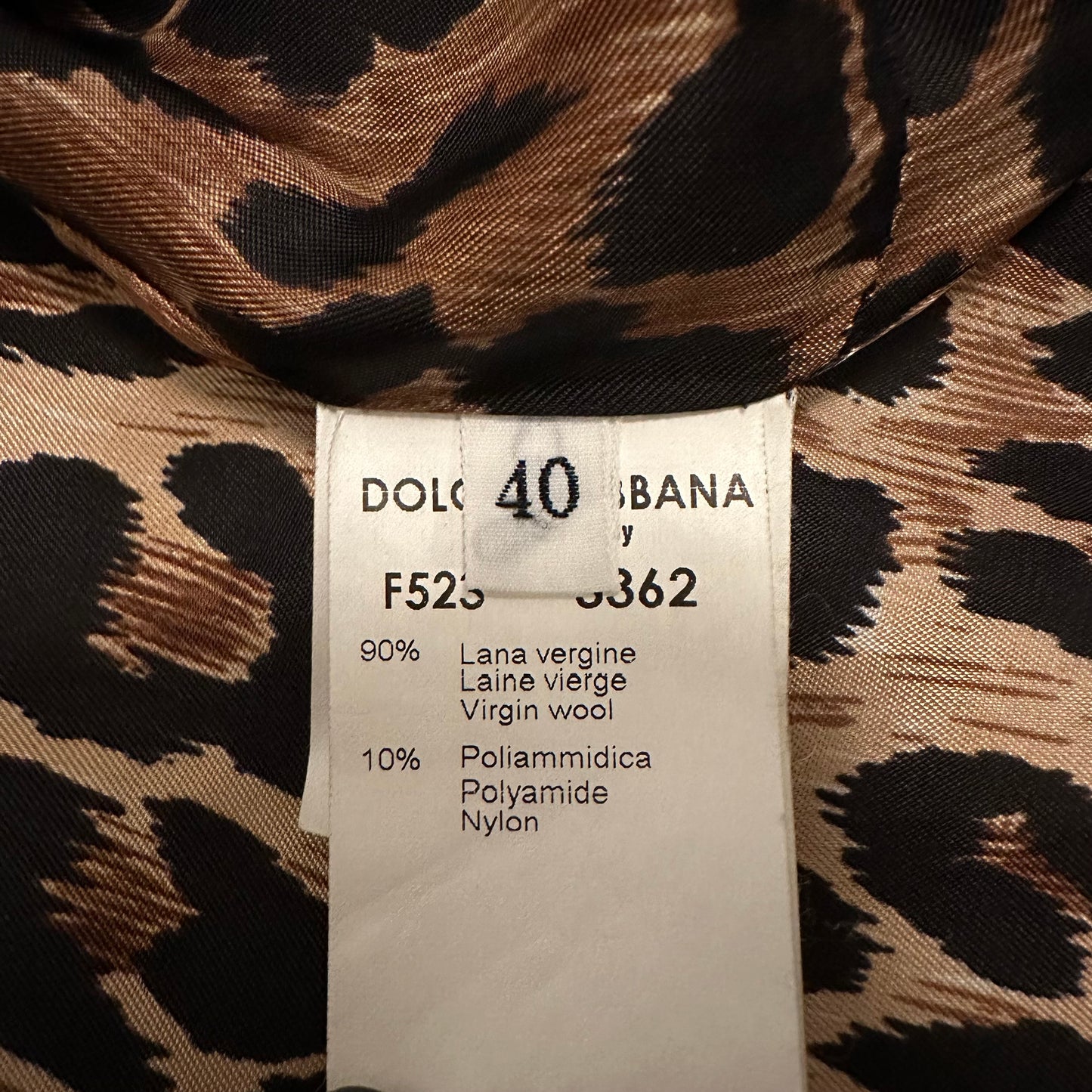 Dolce & Gabbana Tan Wool Trench Coat