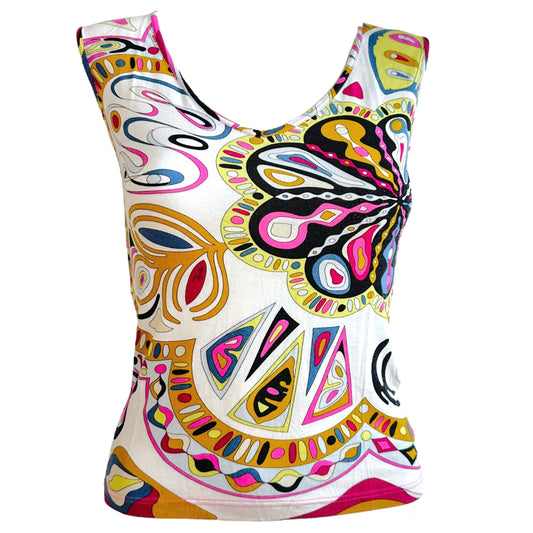 Emilio Pucci Multicolor Floral Print Tank Top - Outfit Repeater