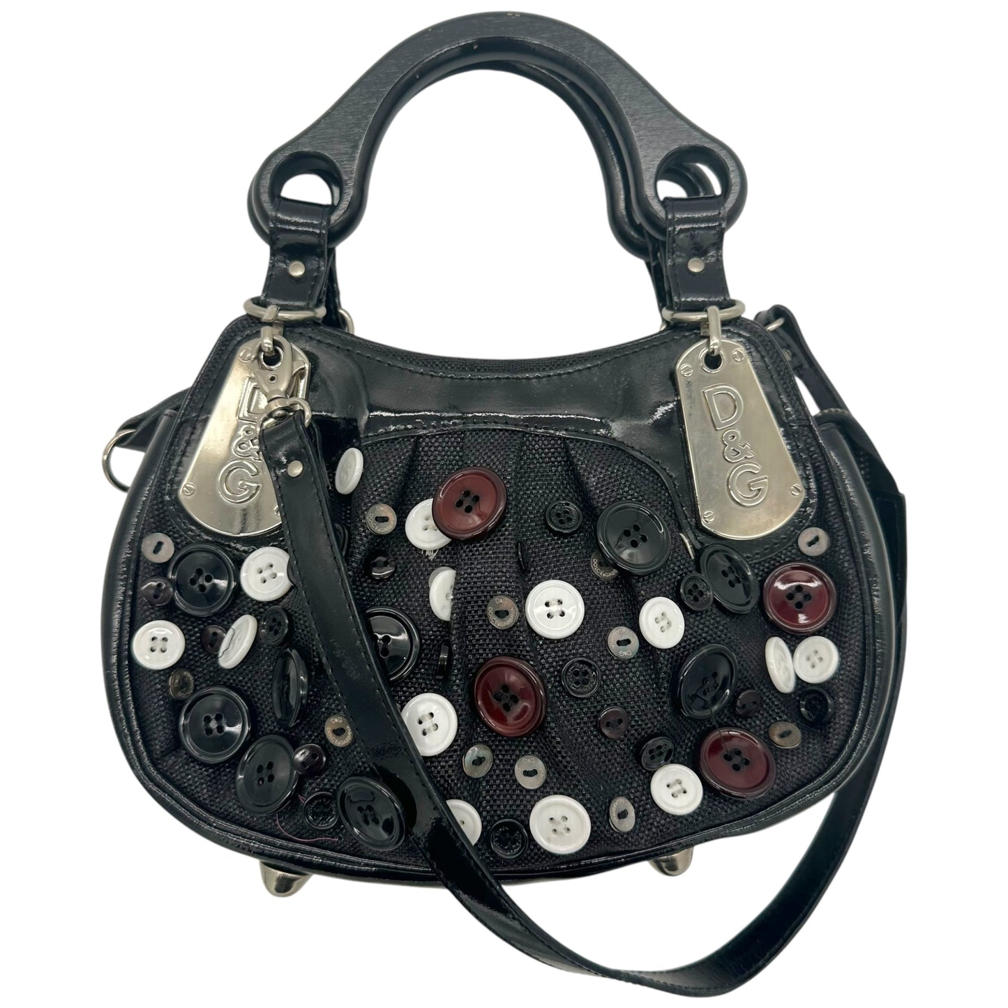 D&G Dolce & Gabbana Button Embellished 2-Way Mini Bag - Outfit Repeater