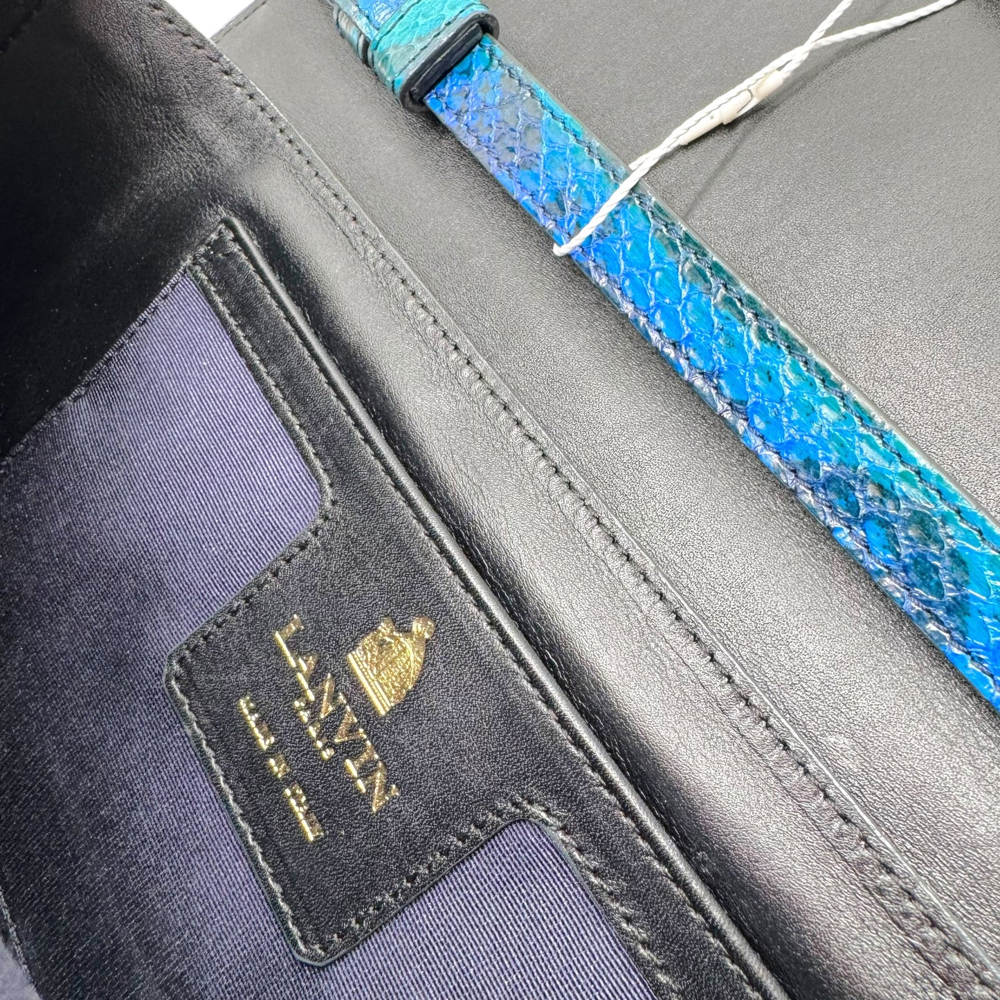 Lanvin Turquoise Blue Python & Stone Clutch Bag