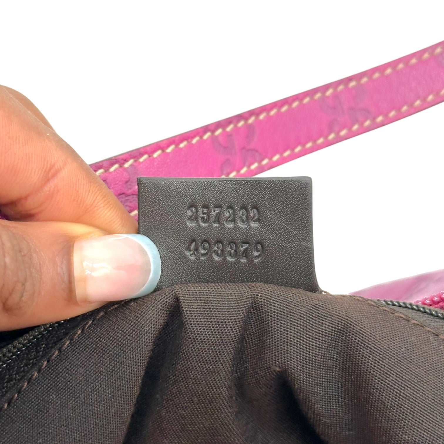 Gucci Shoulder Bag Plum Purple Guccissima Leather