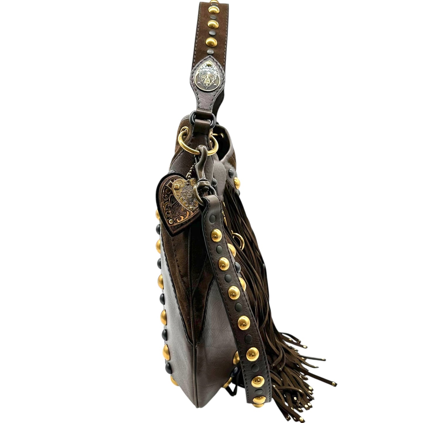 Gucci F/W 2008 Brown Suede Babouska Fringe Hobo Bag