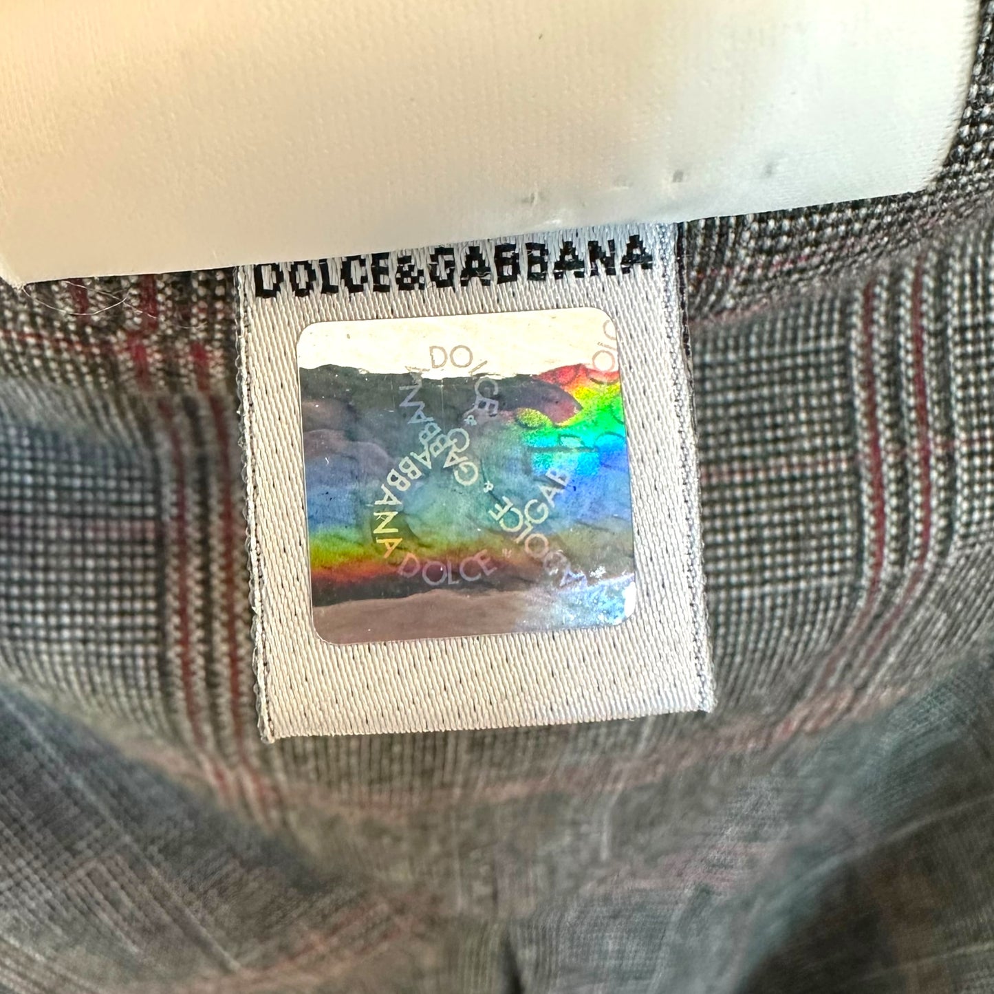 D&G Dolce & Gabbana Plaid Print Wool Midi Skirt
