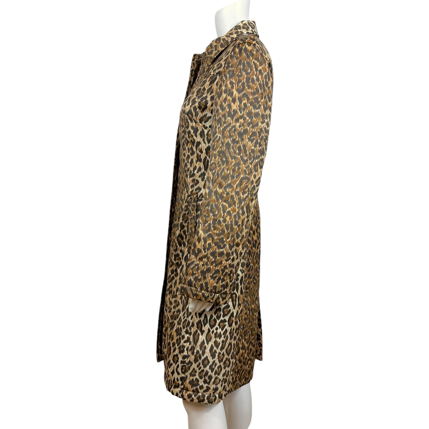 D&G Dolce & Gabbana Leoprad Print Nylon Trench Coat - Outfit Repeater