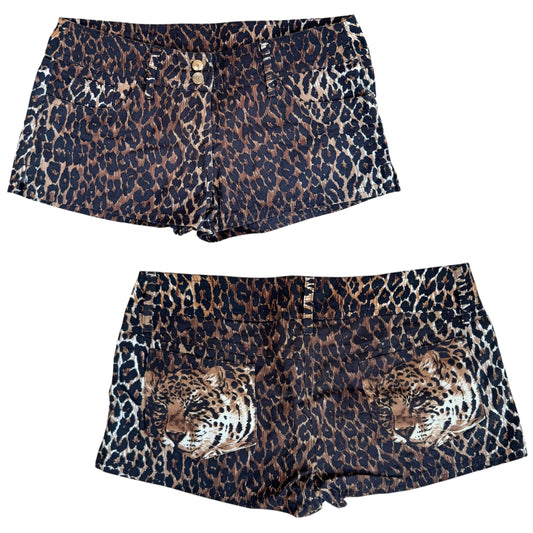 Dolce & Gabbana Leopard Print Low Rise Beach Shorts