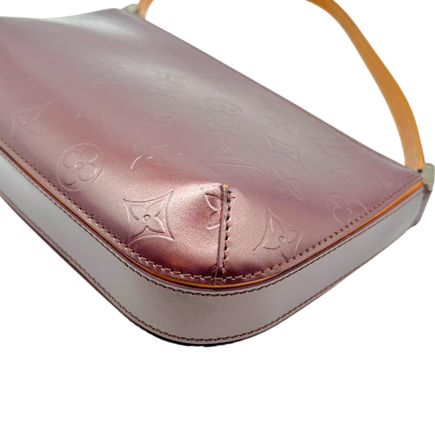 Louis Vuitton Burgundy Logo Embossed Fowler Pochette Bag