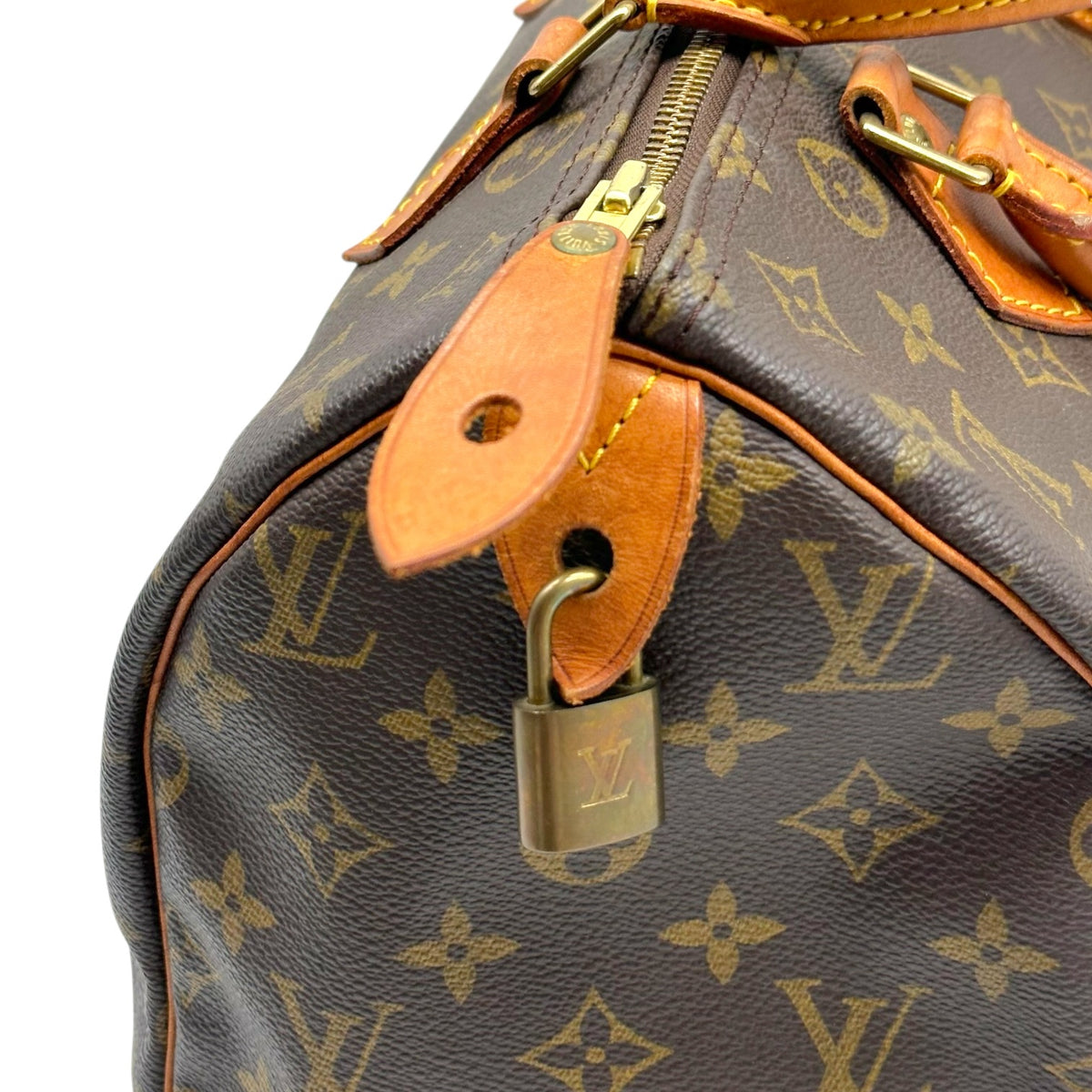 Louis Vuitton Speedy 30 Handbag Brown Monogram Canvas