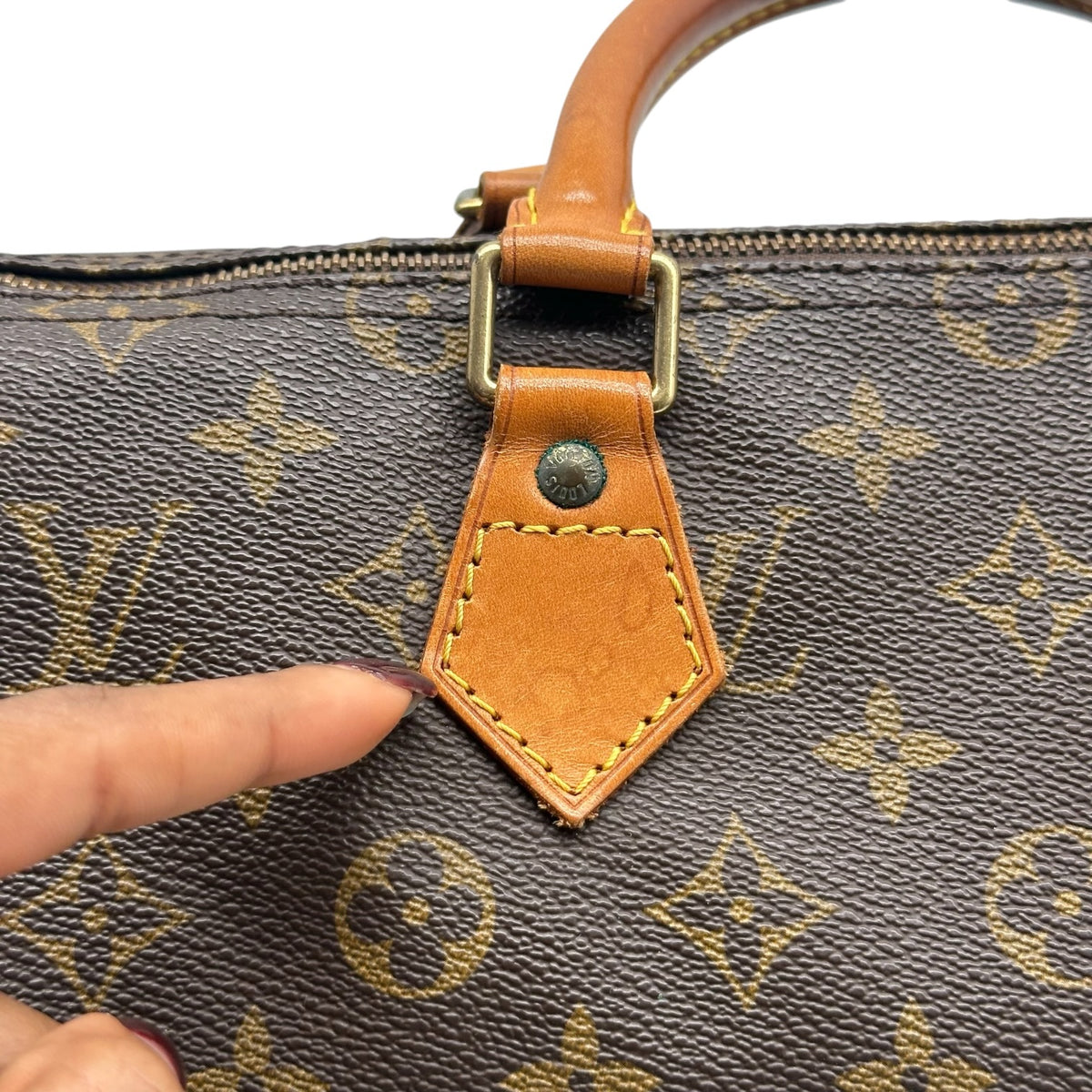 Louis Vuitton Speedy 30 Handbag Brown Monogram Canvas
