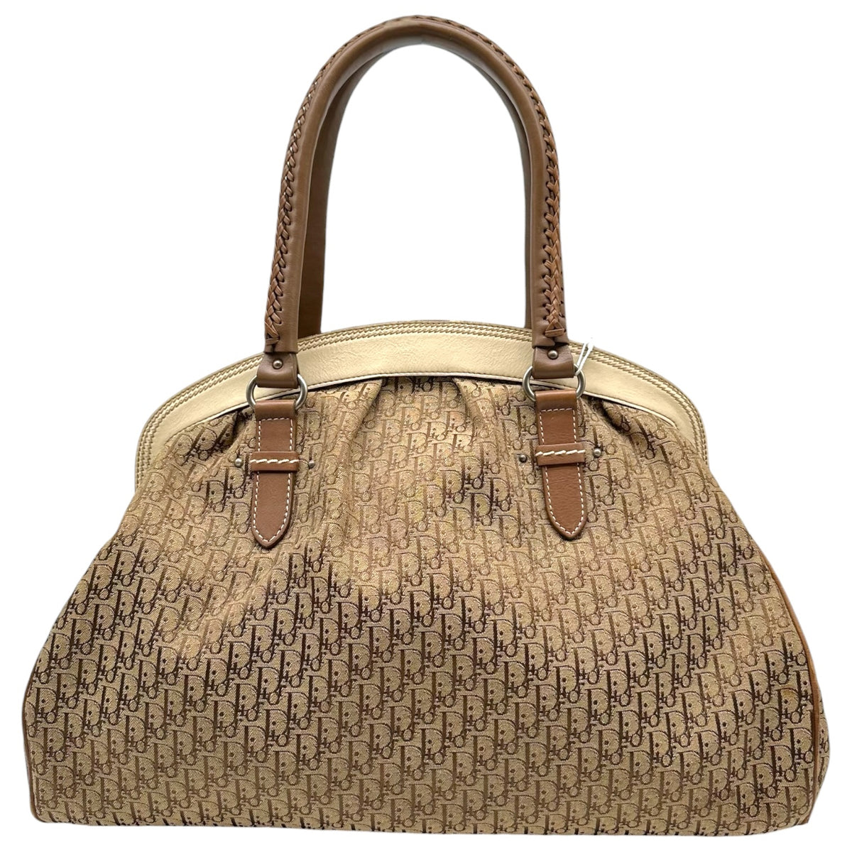 Christian Dior Cargo Pocket Shoulder Bag Tan Trotter Monogram