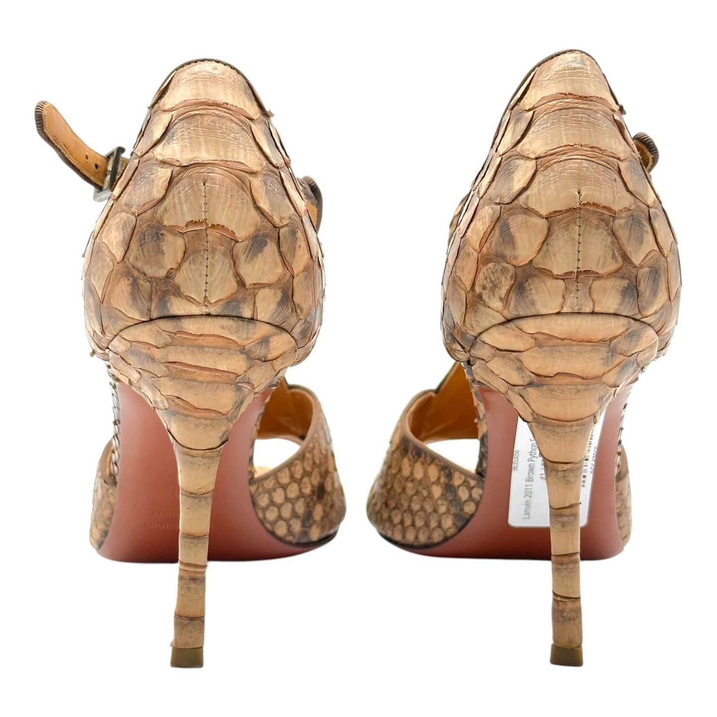 Lanvin 2011 Brown Python Sandal Heels