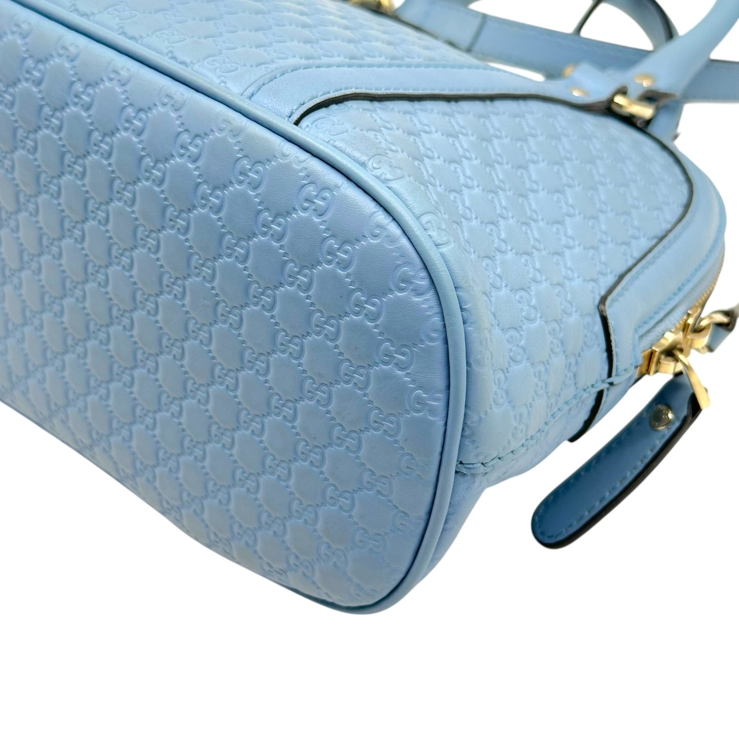 Gucci Light Blue Embossed Guccissima Monogram 2-Way Mini Bag