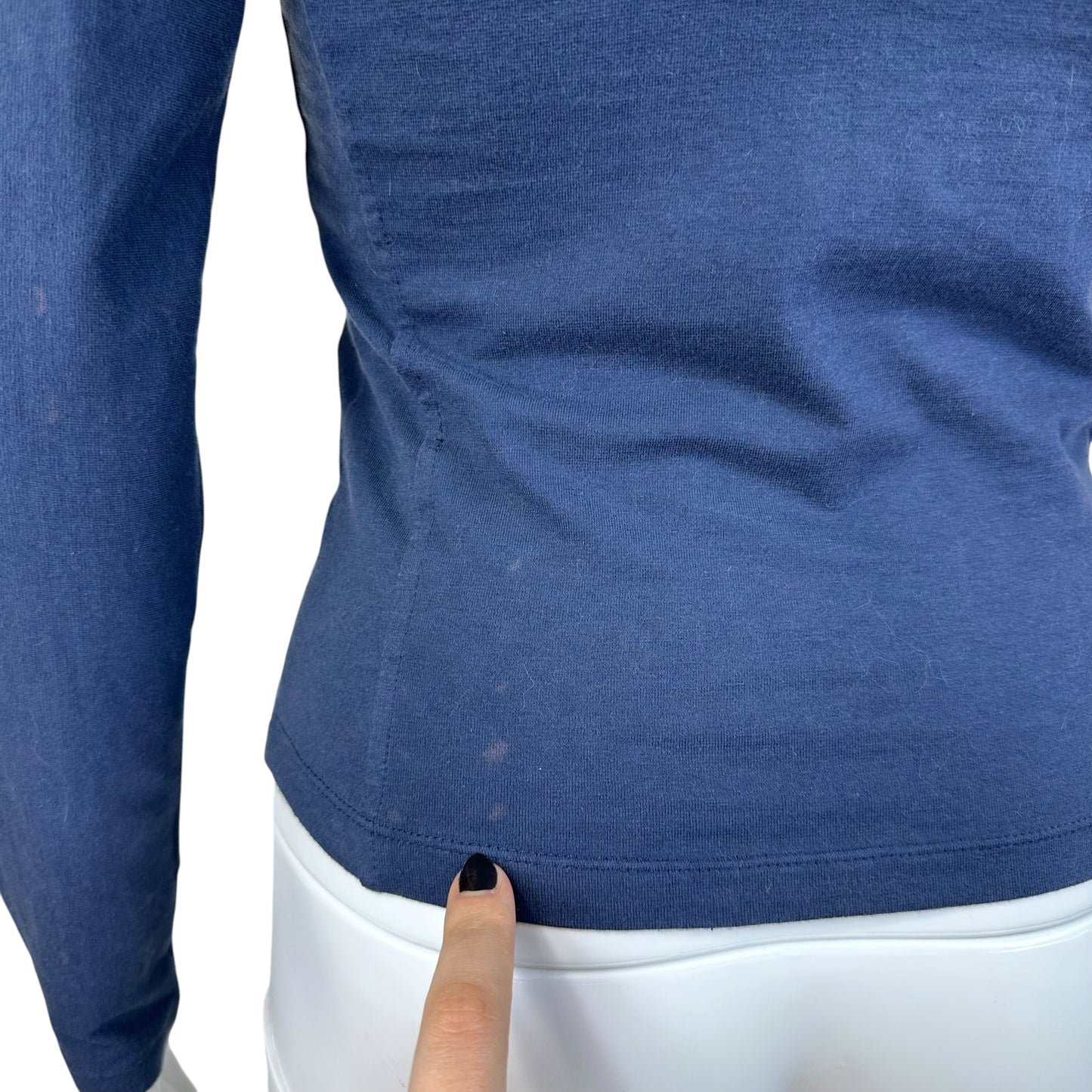 D&G Navy Blue Lace Up Long Sleeve T-Shirt
