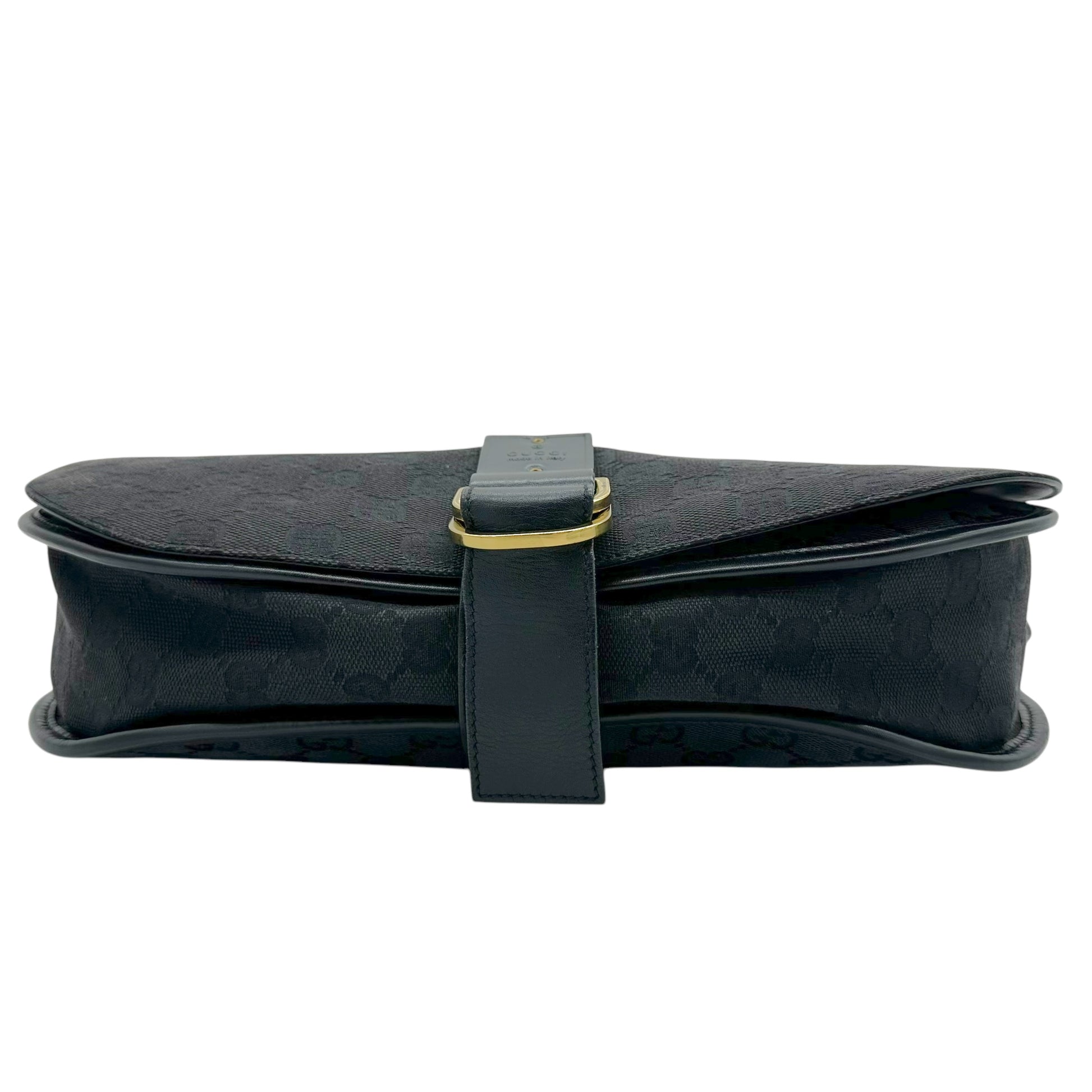 Gucci Black Monogram Crossbody Satchel Bag - Outfit Repeater