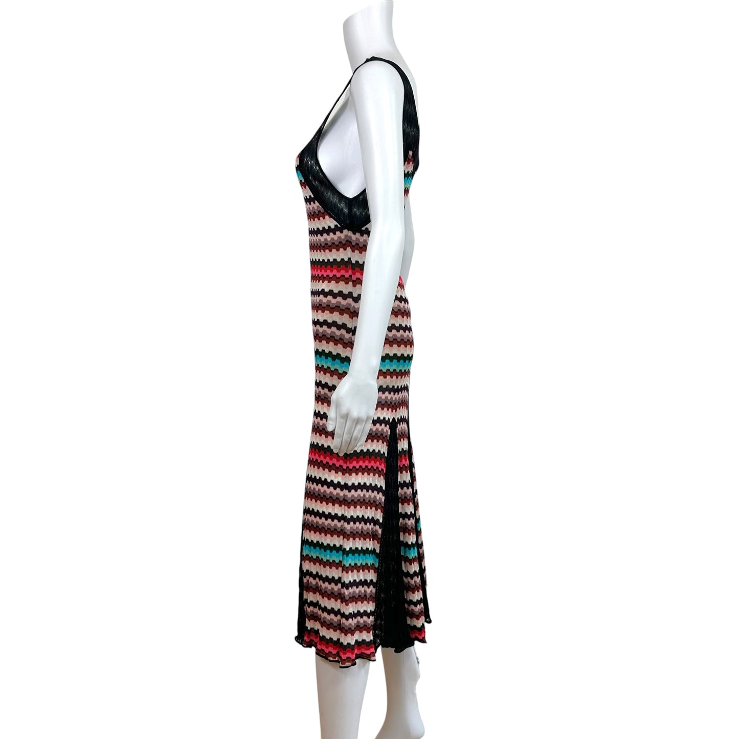 Missoni Multicolor Chevron Knit Midi Dress