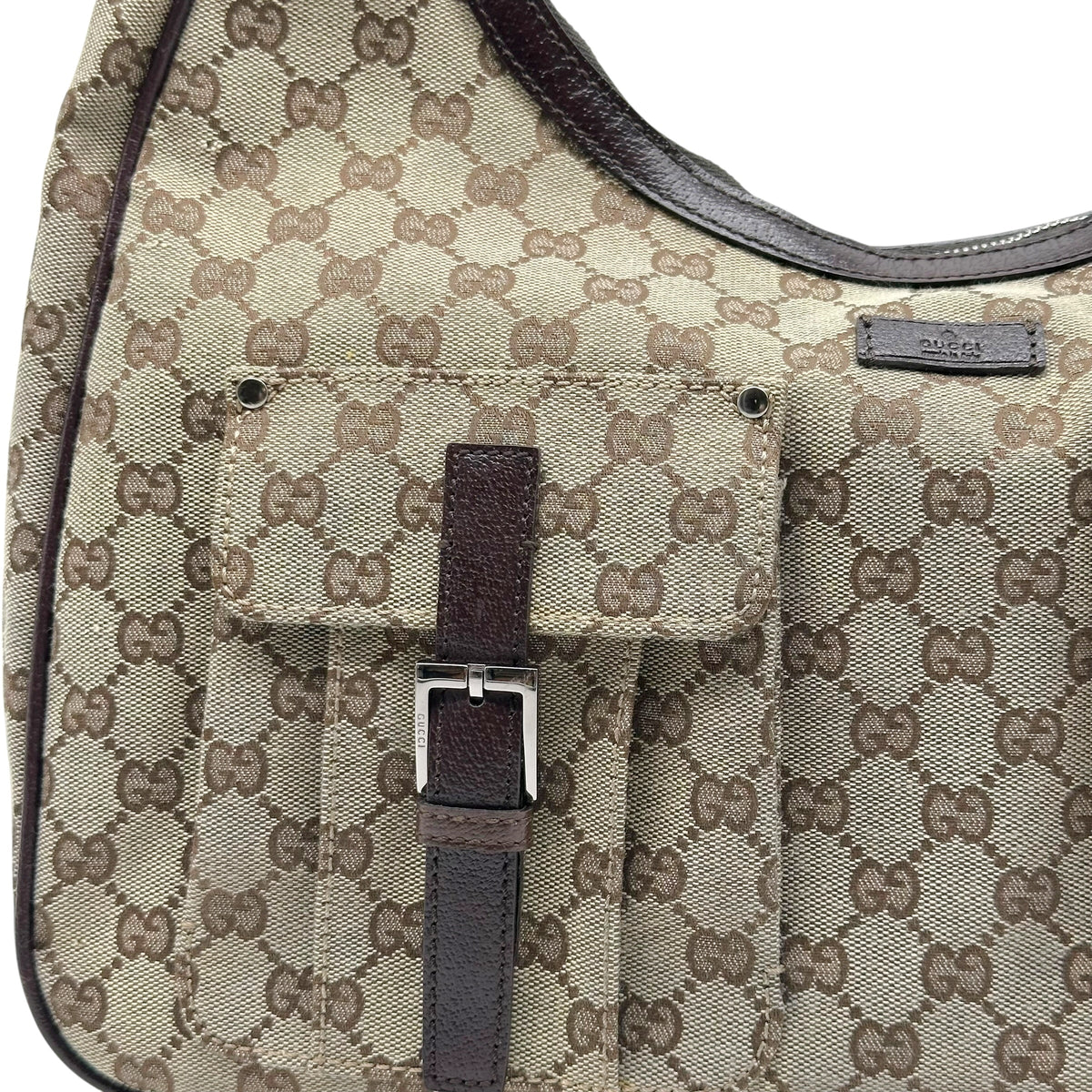 Gucci Tan Monogram Large Cargo Pocket Tote Bag