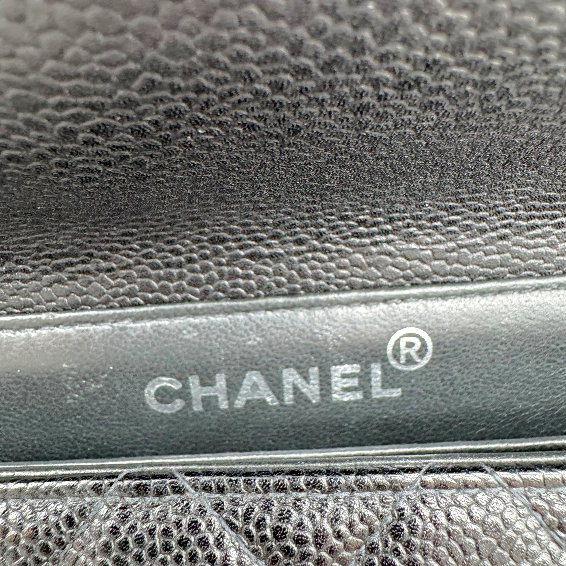 Chanel Black Caviar Leather Medium Flap Bag