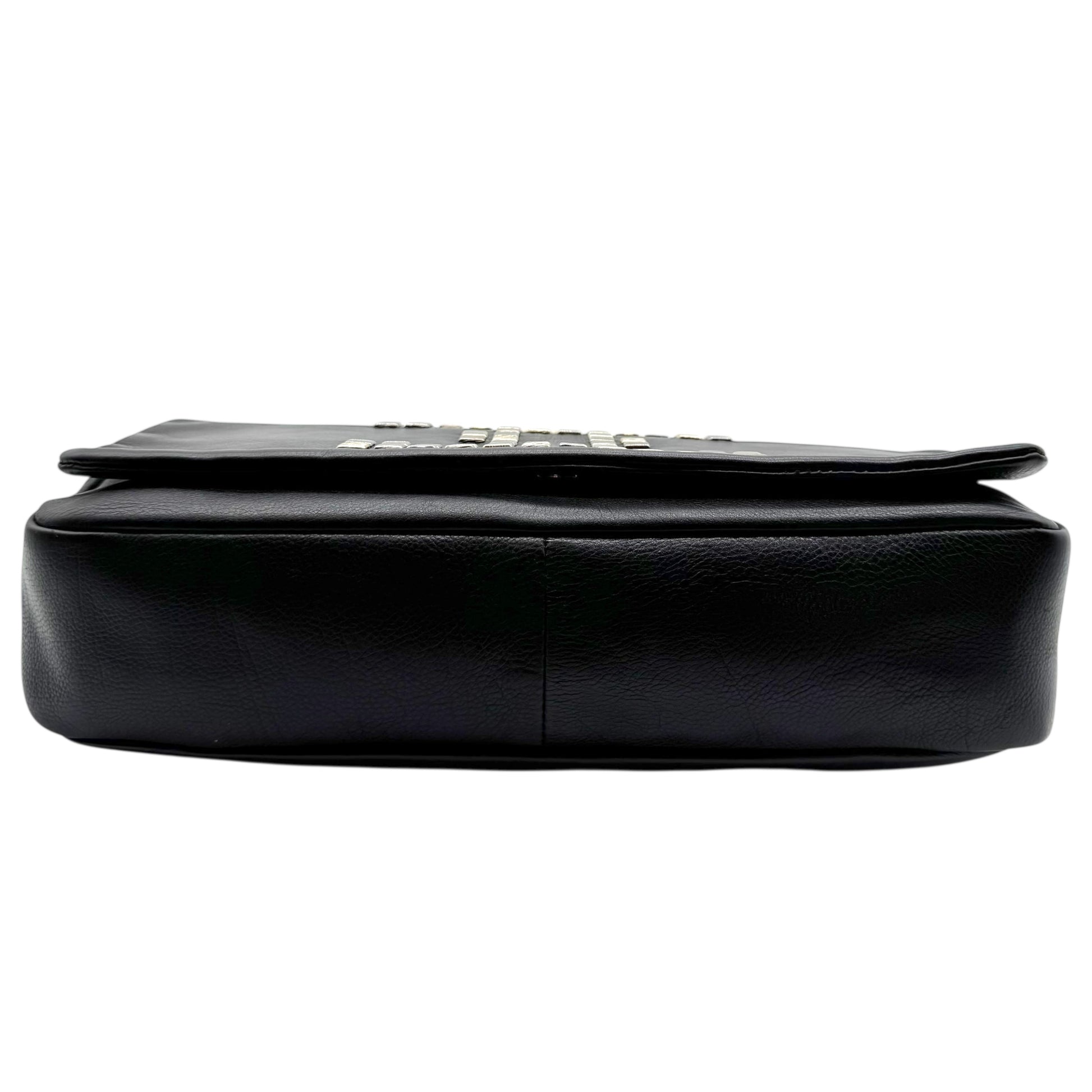 Chanel Black Lambskin CC Studded Logo East West Shoulder Bag 2008-09 - Outfit Repeater