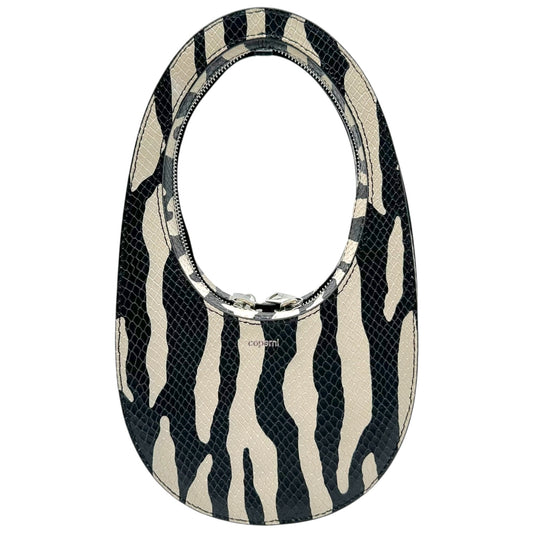 Coperni Zebra Print Snakeskin Embossed Leather Mini Swipe Bag